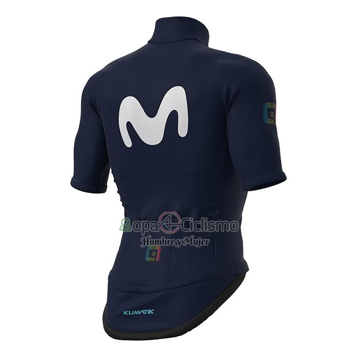 Movistar Ropa Ciclismo Culotte Corto 2022 Mangas Cortas APagado Azul